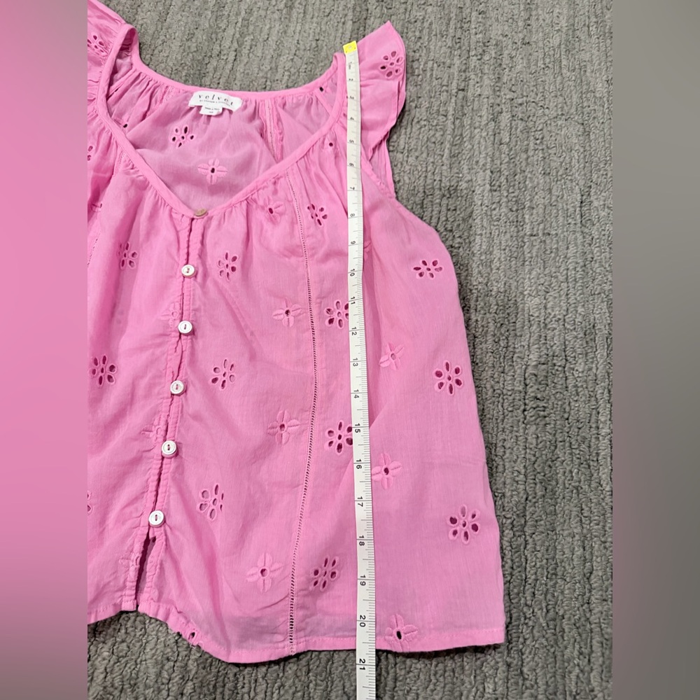 Velvet by Graham & Spencer Pink Ruffle Top - Picture 15 of 16